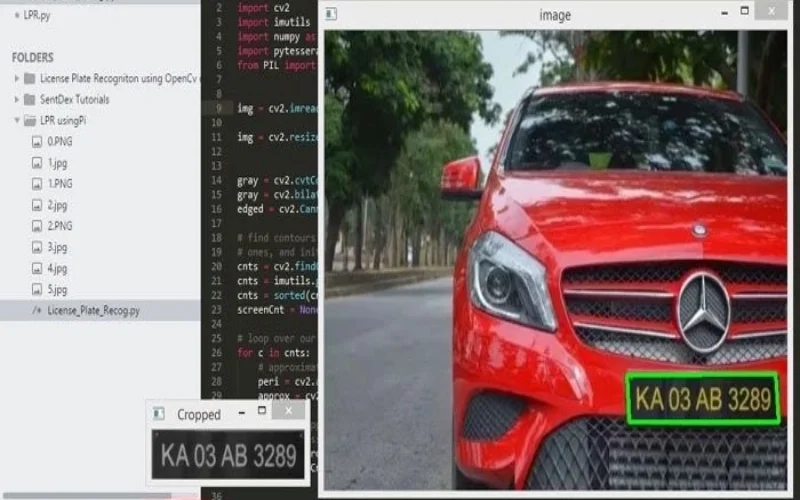 ماشین پایتون open cv2 برنامه نویسی پلاک خوان