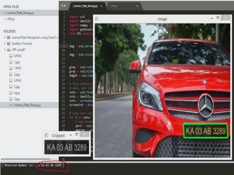 ماشین پایتون open cv2 برنامه نویسی پلاک خوان