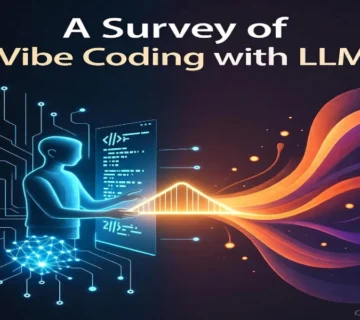 تصویری مفهومی از کدنویسی حسی (Vibe Coding) با مدل‌های زبان بزرگ (LLM) و تعامل انسان . عامل هوش مصنوعی